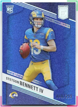 Stetson Bennett IV RC 2023 Donruss Elite Status Sparkle #/299 Rams