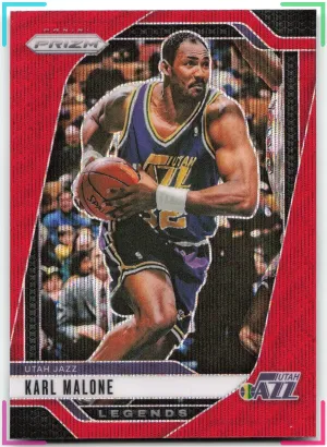Karl Malone 2024-25 Panini Prizm Prizm Ruby Wave Jazz