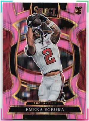 Emeka Egbuka RC 2025 Panini Select Pink Prizm Shock Buccaneers