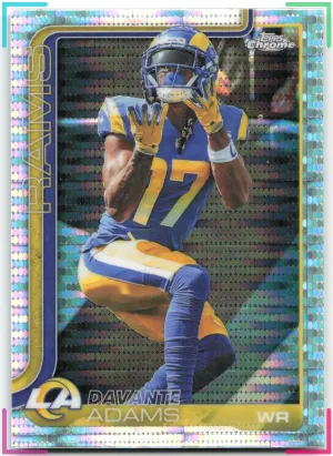 Davante Adams 2025 Topps Chrome Prism Refractor Rams