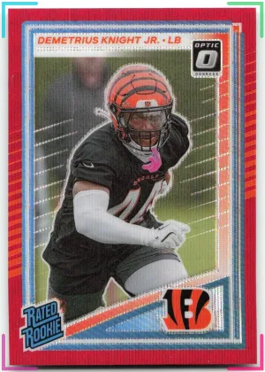 Demetrius Knight Jr. Rookie 2025 Donruss Optic Rated Rookies Preview Red Wave