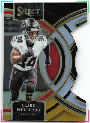 Clark Phillips III Rookie 2023 Panini Select Red and Yellow Prizms Die Cuts