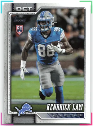 Kendrick Law RC 2026 Topps Flagship Lions