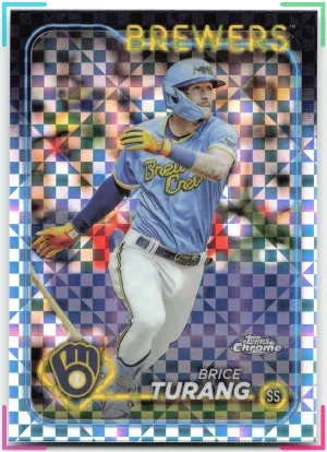Brice Turang 2024 Topps Chrome X-Fractors Brewers
