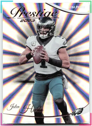 Jalen Hurts 2023 Panini Prestige Xtra Points Sunburst Eagles