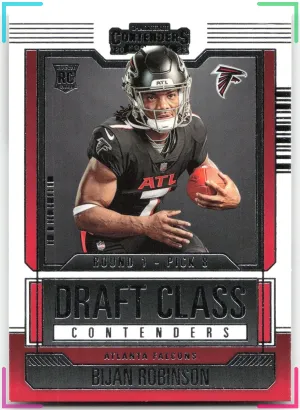 Bijan Robinson RC 2023 Panini Contenders Draft Class Contenders Falcons