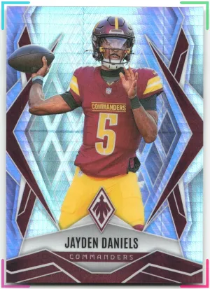 Jayden Daniels 2025 Panini Phoenix Silver Hyper Prizm Commanders