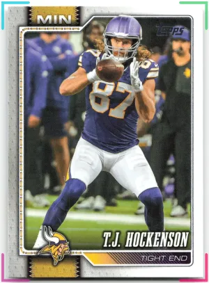 T.J. Hockenson 2026 Topps Flagship Football Leather Foil Vikings