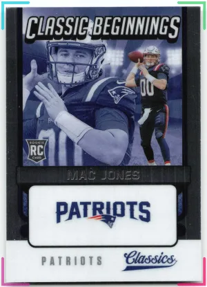 Mac Jones RC 2021 Panini Classics Classic Beginnings Patriots