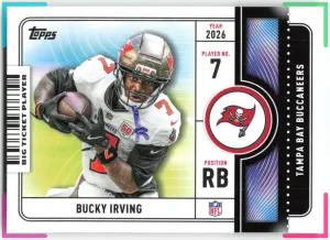 Bucky Irving 2026 Topps Flagship Big Ticket Players Buccaneers
