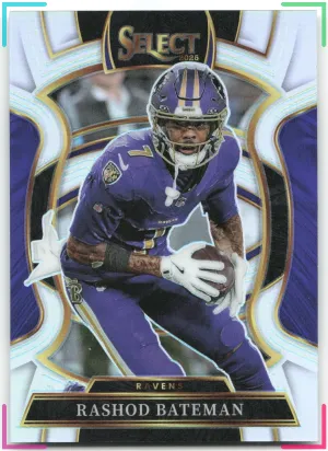 Rashod Bateman 2025 Panini Select Silver Prizm Ravens