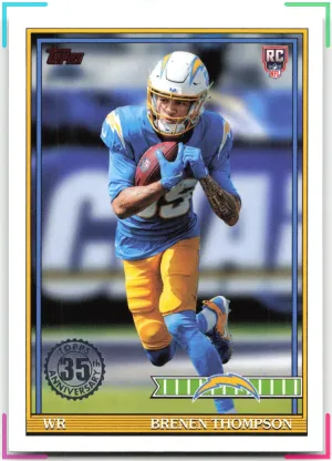 Brenen Thompson 2026 Topps Flagship 1991 35th Anniversary Rookies Chargers