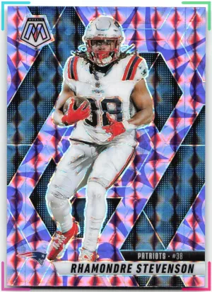 Rhamondre Stevenson 2025 Panini Mosaic Mosaic Reactive Purple Patriots