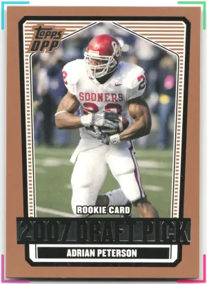 Adrian Peterson RC 2007 Topps Draft Picks & Prospects Sooners