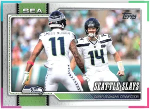 Seattle Slays Sam Darnold Jaxon Smith Njigba 2026 Topps Flagship Seahawks