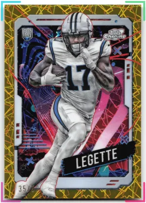 Xavier Legette Rookie 2024 Topps Chrome Cosmic Gold Interstellar Refractors #/50