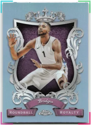 Mikal Bridges 2023-24 Topps Chrome Roundball Royalty Nets