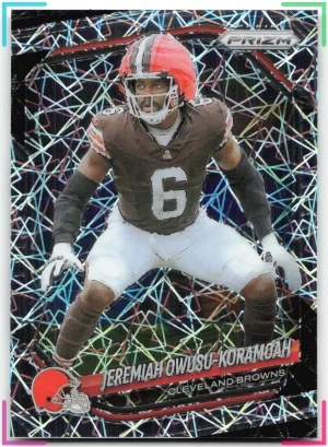 Jeremiah Owusu-Koramoah 2025 Panini Prizm Lazer Browns