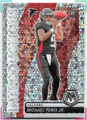 Michael Penix Jr. RC 2024 Panini Mosaic Introductions No Huddle Silver Falcons
