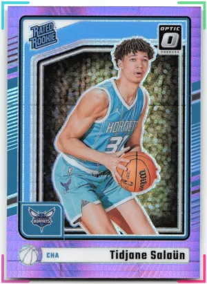 Tidjane Salaun RC 2024-25 Donruss Optic Hyper Pink Hornets