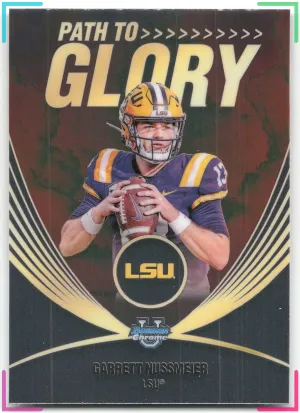 Garrett Nussmeier 2025 Bowman University Chrome Path to Glory Tigers
