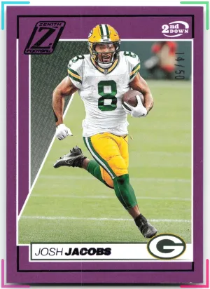Josh Jacobs 2024 Panini Zenith 2nd Down #/50 Packers