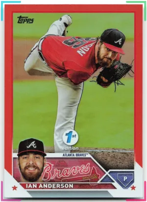 Ian Anderson 2023 Topps 1st Edition Orange Foil #/75 Braves