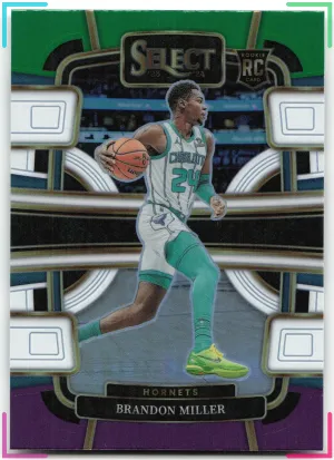 Brandon Miller RC 2023-24 Panini Select Green White Purple Prizm Hornets