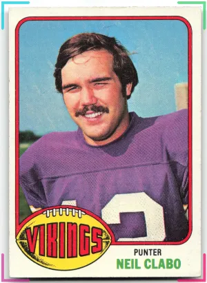 Neil Clabo RC 1976 Topps Vikings