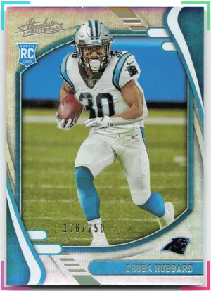 Chuba Hubbard RC 2021 Panini Absolute #/250 (Thick Hobby) Panthers