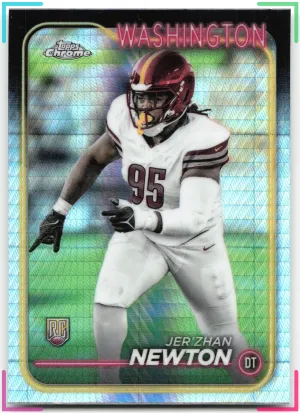 Jer'Zhan Newton RC 2024 Topps Chrome Prism Refractor Commanders
