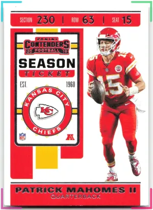 Patrick Mahomes II 2019 Panini Contenders Chiefs