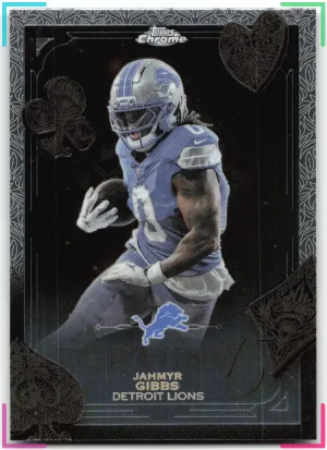 Jahmyr Gibbs 2025 Topps Chrome Fortune 15 Lions