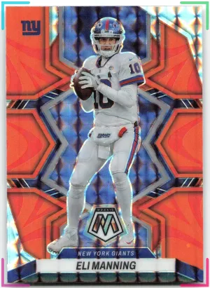 Eli Manning 2022 Panini Mosaic Mosaic Reactive Orange Giants
