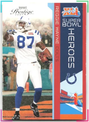 Reggie Wayne 2007 Playoff Prestige Super Bowl Heroes Colts