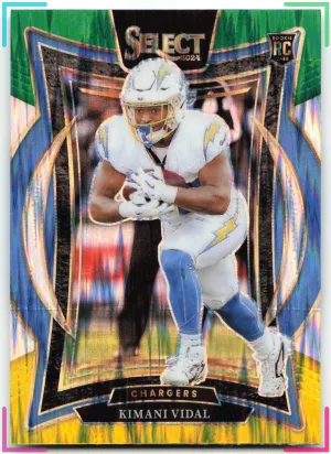 Kimani Vidal RC 2024 Panini Select Green & Yellow Prizm Shock Chargers
