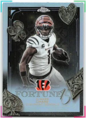 Ja'Marr Chase 2025 Topps Chrome Fortune 15 Refractor Bengals