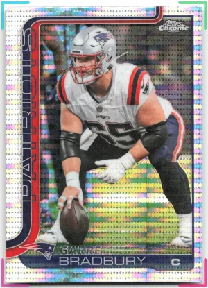 Garrett Bradbury 2025 Topps Chrome Pulsar Refractor New England Patriots
