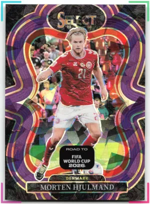 Morten Hjulmand 2025-26 Panini Select Road to FIFA World Cup Purple Ice #/599
