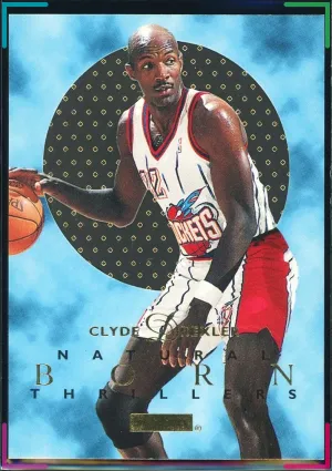 Clyde Drexler 1995-96 SkyBox E-XL #4 Natural Born Thrillers SP Insert Rockets