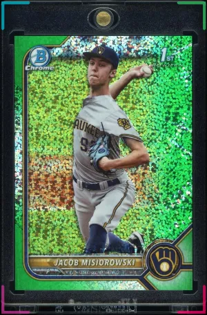 Jacob Misiorowski 2022 Bowman Draft #BDC-132 Chrome 1st Green Mini Diamond /99