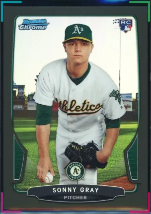 Sonny Gray 2013 Bowman DP & Prospects #7 Chrome Black Refractor Rookie RC /35