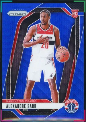 Alexandre Sarr 2024-25 Panini Prizm #254 Blue Wave Rookie /125 Wizards