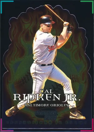 Cal Ripken Jr. 2000 Pacific Invincible #3 Lighting the Fire Die-Cut Insert