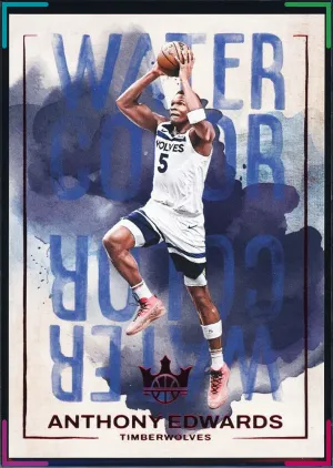 Anthony Edwards 2024-25 Panini Court Kings #4 Water Color Ruby /149 Timberwolves