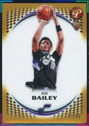 Ace Bailey 2025-26 Topps Pristine #120 Gold Refractor Rookie /50 Jazz