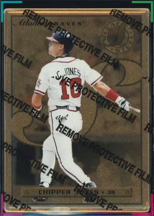 Chipper Jones 1996 Leaf Preferred #33 Steel Gold Insert w/ Coating Braves
