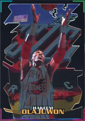 Hakeem Olajuwon 1997-98 Topps Stadium Club #T15B Triumvirate Luminous SP Insert