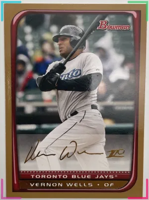 2008 (BLUE JAYS) Bowman Gold #55 Vernon Wells