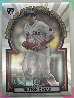 TRISTON CASAS 2023 Bowman Chrome ROY FAVORITES RC Rookie Insert #ROYF-14 Red Sox